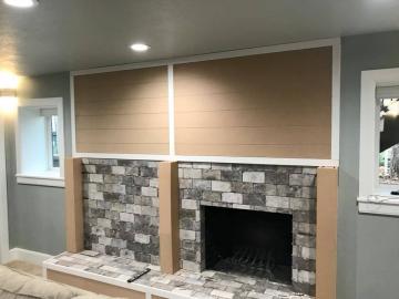 fireplace constructed from stones